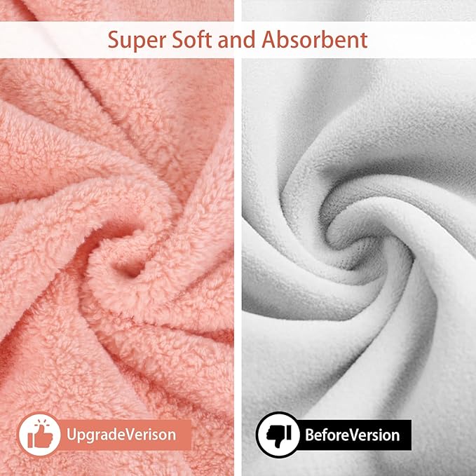 Pet Bathrobe Towel Dog Cat Drying Coat Super Absorbent Cute Dogs Bath Towel Hooded Robe Adjustable Collar & Belly Strap for XSmall to XLarge Pets (Coralpink, X-Small)