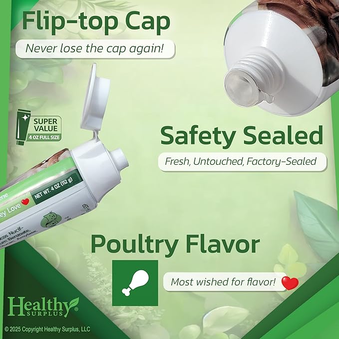 Enzymatic 4 Oz Poultry Flavored Pet Toothpaste Compare to Virbac CET and Silicone Fingerbrush Twin Pack | Fresh Breath, Plaque & Tartar Control | Dog & Cat Tooth Brushing Kit Oral Care for Pets