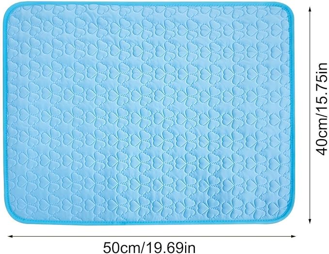Pet Cooling Mat - Anti-Slip Sleeping Cushion for Puppy | Washable Summer Cat Cooling Pad for Puppy Kitten Floor Sofa Crate Home Travel Bedding Small Medium Dog Kennel