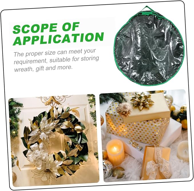 1pc Xmas Storage Bag with Clear Window Garland Holder for Holiday Wreaths Design for and Organization Decoration Storage