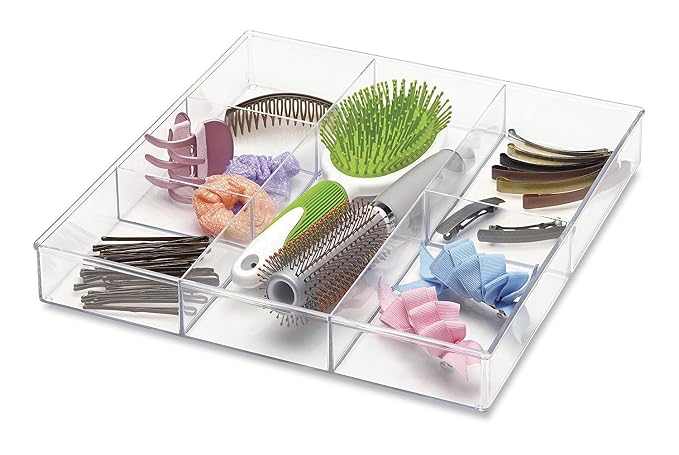 Whitmor 6-Section Clear Drawer Organizer