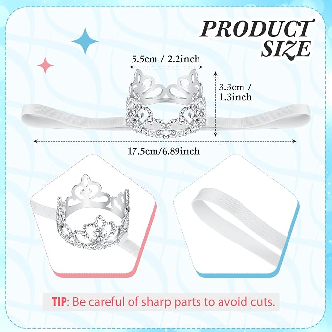 2 Pcs Dog Crown Headband Dog Tutu Dress Set Crystal Rhinestone Tiara Crown Tutu Skirt Pet Dress Costume for Puppy Birthday Party Wedding Photo Prop Costume(Blue,Large)