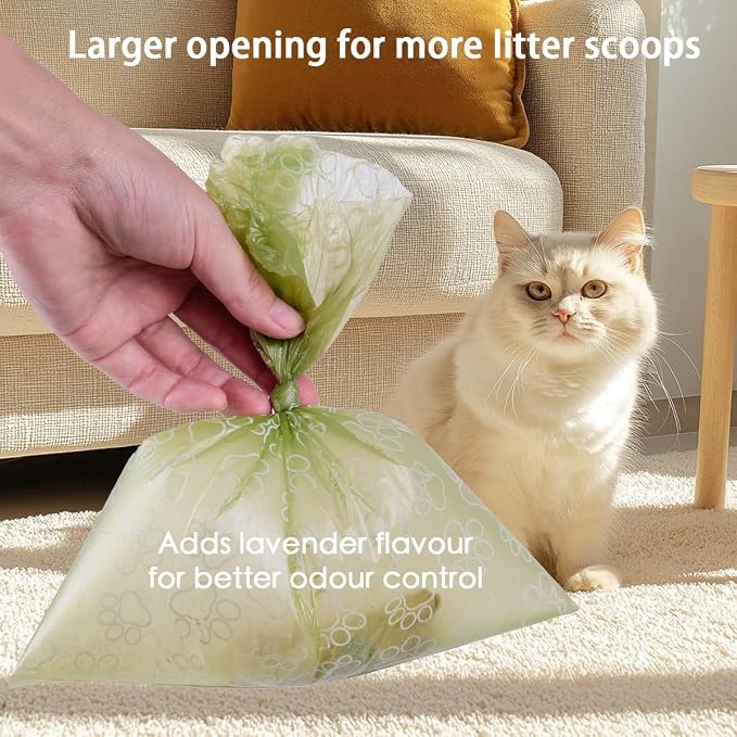Poop Bags Rolls 256 Count - 9x13 Inches Green Thickened Leakproof Lavender scent Poo Bags for Dogs, Eco-Friendly Pet Waste Bags for Walking,Travel,Home