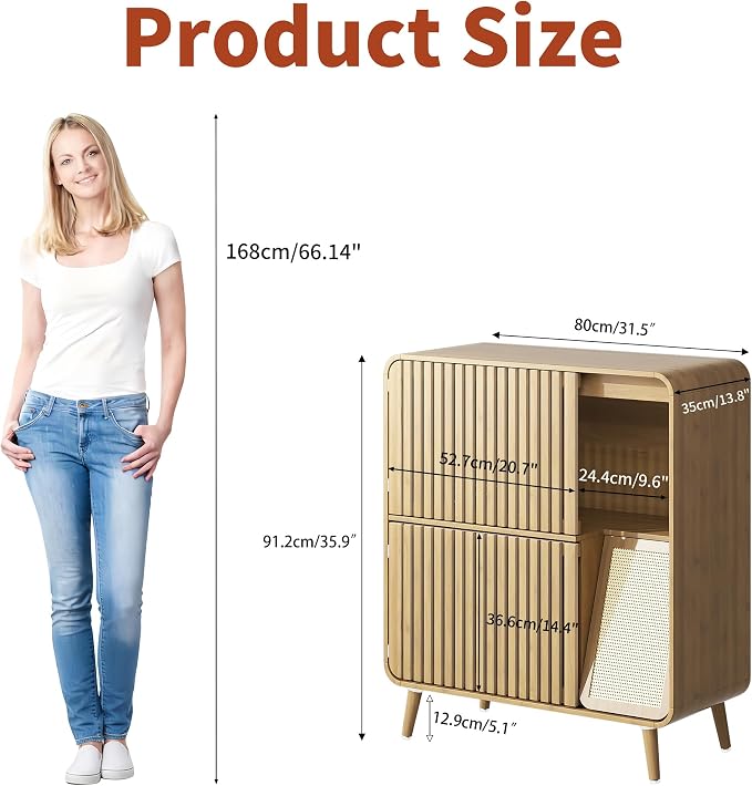 Dog Proof Cat Feeding Station, Cat Feeder Station, Pet Food Storage Natural | Raised Bowls for Indoor Cats, Elevated Food Bowls with Stand, Cat Scratching Board, 2 Stainless Steel Bowls