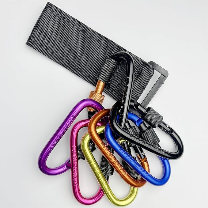 [Upgrade]Baby Stroller Hook with Locking, Carry 30 lbs per Stroller Clip, Baby Stroller Accessories & Car Seat Hook for Hanging Diaper Bag, Golf, Shopping and Pet Cart(2 Pcs + Nylon + Black Orange)