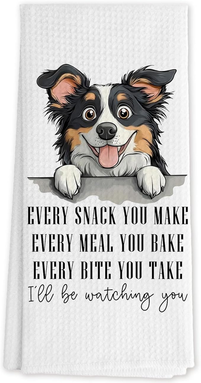 Australian Shepherd Gifts Kitchen Towels, Aussie Gifts Hand Towels, Mini Aussie Gifts, Dog Kitchen Bathroom Decor, 16x24 Inch