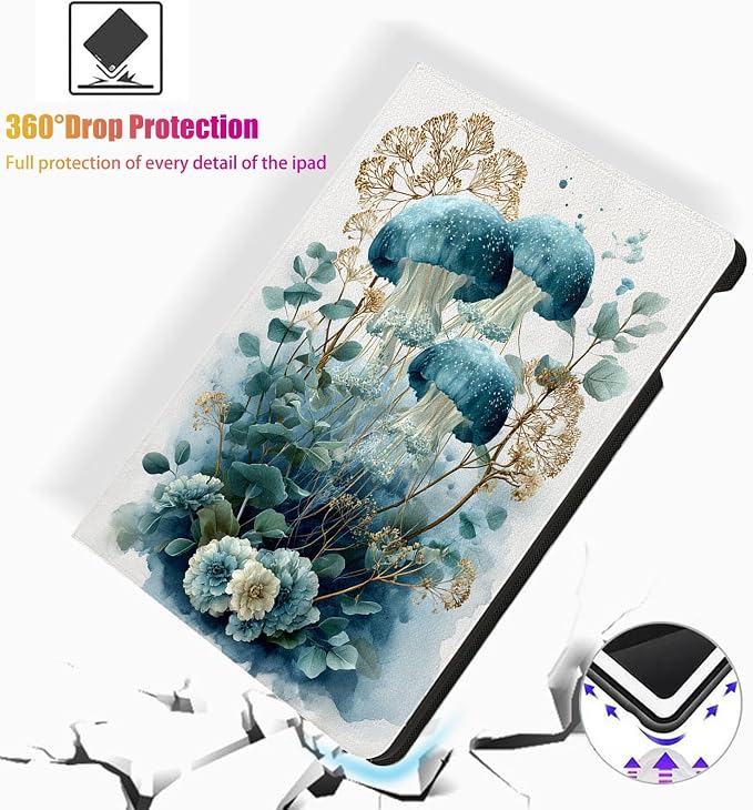 for Samsung Galaxy Tab E 9.6 Inch 2015 Model T560/T561/T567 Tablet Case,Auto Wake/Sleep,Adjustable Stand Protective Cover - Moon Star Art