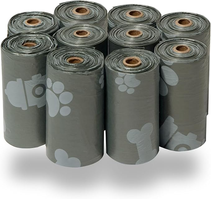Best Pet Supplies Poop Bags for Dogs - Assorted Colors, 150 Count | Scented, Leak-proof, Easy-Tear perforations, 15 Thick Bags per roll, Outdoor Walking & Travel, Fits Standard Holders
