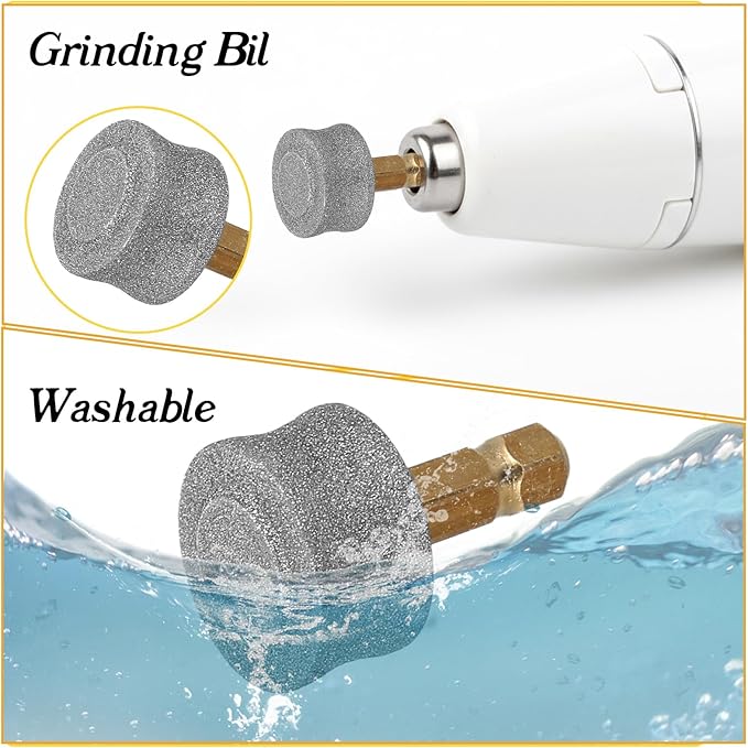 10 Pack Dog Nail Grinder Replacement Heads, Dog Nail Grinder Diamond Bit Compatible with Casfuy LOPSIC Most Brands Electric Pet Trimmer