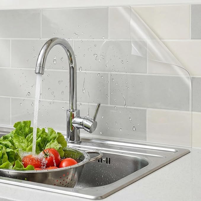 Clear Wall Protector Film for Kitchen Pet 15.7in x 32.8ft | Waterproof Oil Proof Backsplash Cover Removable Static Cling Guard for Cabinet Walls Non Adhesive Wallpaper