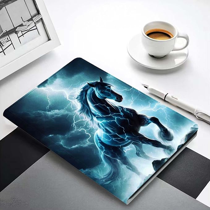 for Samsung Galaxy Tab S6 10.5" Tablet Case(Model SM-T860/T865/T867) 2019 Release,Premium Leather Folio Stand Auto Wake/Sleep,Multiple Viewing Stand,Lightning Horse