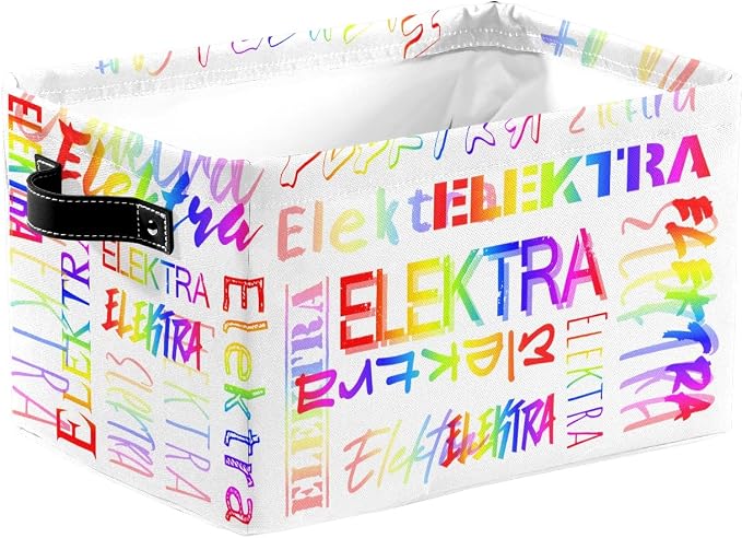 Personalized Storage Bins with Name Custom Kids Storage Basket Cubes Organizer with Handles for Organizing Boys and Girls Toys Shelf Closet Nursery Baskets Boxes, 1 Pack