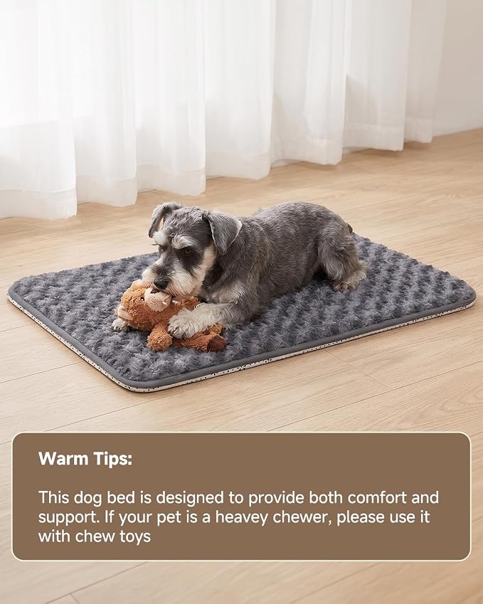 XXXL Dog Bed for Crate Pad, High Resilience Foam Mat Bed, 53x36,Dark Grey | Kennel Mat Bed for Extra Large Dogs, Supportive, Non-slip Bottom, Lightweight & Portable, Washable, Suit for Travel, Trunk