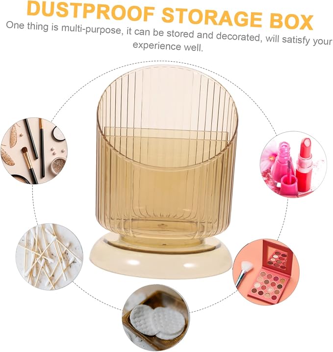 Desktop Makeup Brush Holder Transparent Pen Pot Pet Material Office Organizer