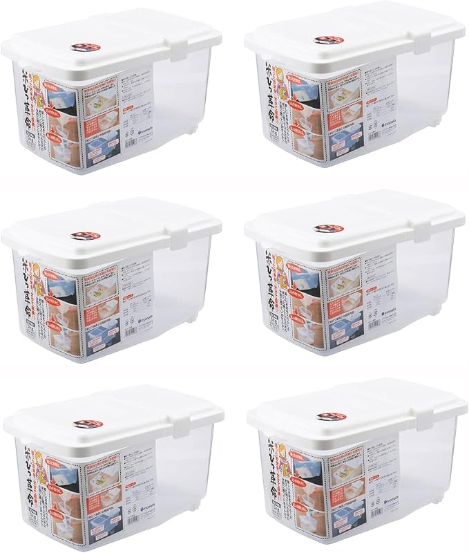 JapanBargain, Japanese Rice and Pet Food Storage Container, Ideal for Dry Food, Dog Food, and Cat Food, 11 lbs, 6-Pack