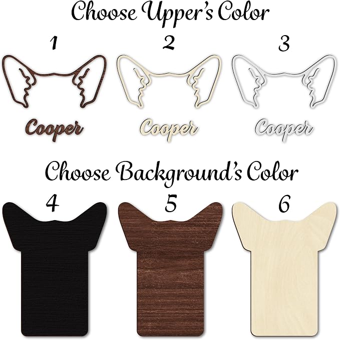 Personalized Dog Leash Holder, Custom Dog Ear Harness Wall Hanger Organizer with Name, Decorative Hooks for Leashes, Keys, Collars, Leash Rack Wall Mount for Entryway, Hallway, Gift for Pet Lovers