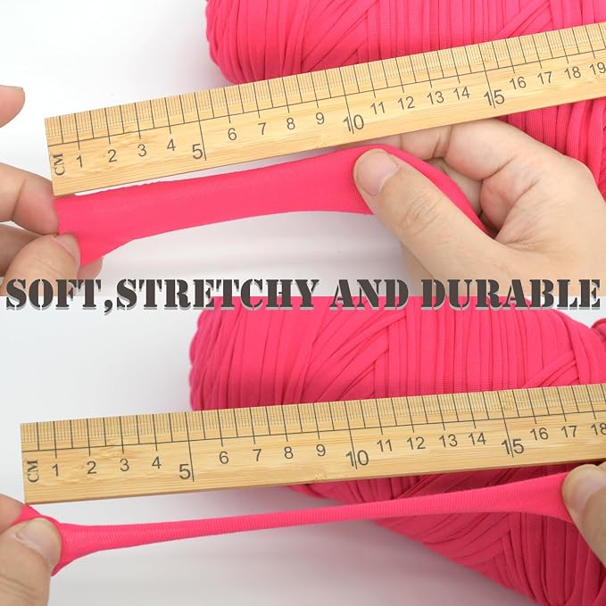400g Tshirt Yarn for Crochet,Coffee Brown T Shirt Soft Elastic Fabric Chunky Thick T-Shirt Crochet Yarn for Crocheting Knitting Beginner Hand Knitting for Bag/DIY Craft/Home Decor-Dark Coffee