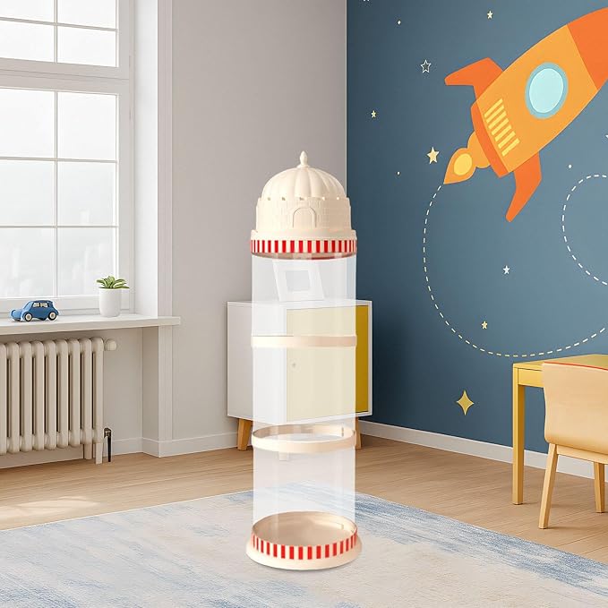 Toy Organizer Zoo Toy Holder Space Save Storage Cage Playhouse PP Material Suitable for Children Bedroom Nursery, 3 Layers