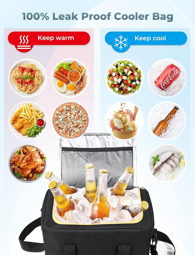 Oasser Trunk Organizer 95L with 20L Removable Cooler Bag for SUV | 4 Compartments, 9 Side Pockets, Foldable Lid, No Deformation, 1680D, Non Slip Bottom, 2 Straps, Reflective Strip