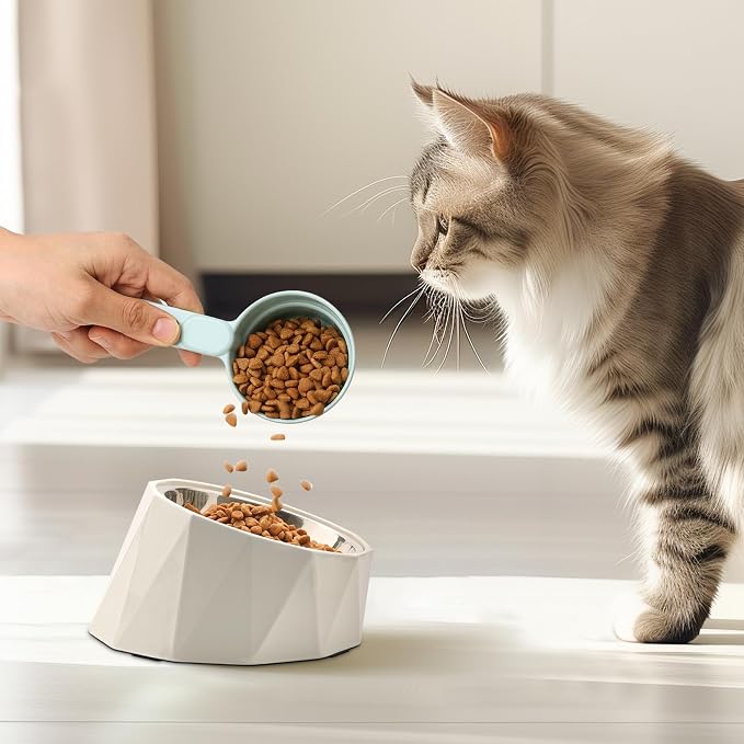 ComSaf Dog Food Scoop 1/2 Cup, Pet Food Measuring Cup for Dogs and Cats | Pet Food Scooper, Half-Cup Portion Measure, Long Handle, Dry Kibble, Multi-Pet Feed Portions, Dishwasher Safe