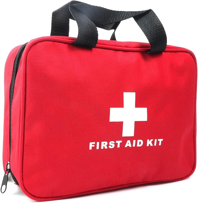 First Aid Bag First Aid Kit Empty Medical Storage Bag Red Trauma Bag for Emergency First Aid Kits Car Workshop Cycling Outdoors (SNL Red 1PC)