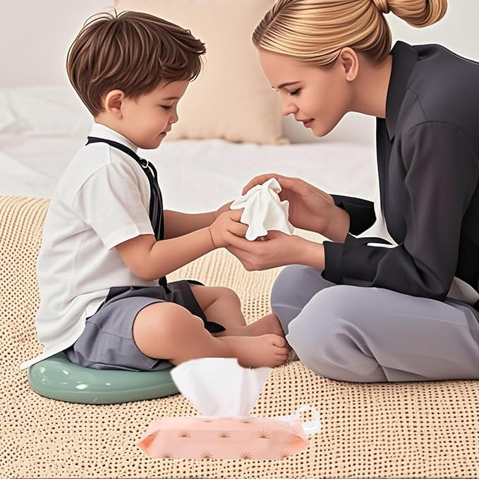 3 Pack Cute Bohemia Stye Baby Wipes Dispenser Portable Refillable Travel Wet Wipe Bag for Indoor Outdoor Sports Travelling Hiking Pet Care