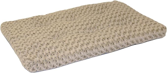 MidWest Homes for Pets XL QuietTime Deluxe Mocha Ombré Swirl Plush Pet Bed, Machine Washable, Non-Skid Bottom, Soft Crate Mat for 48-inch Crates