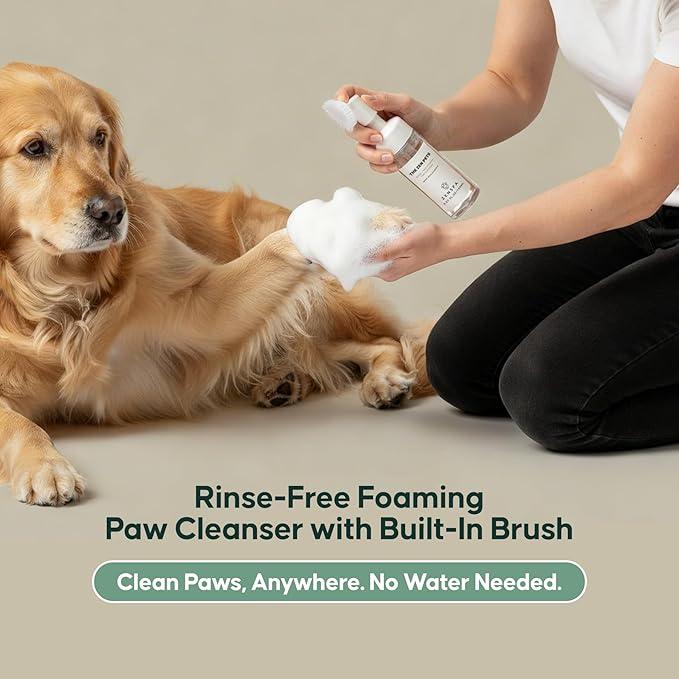 ZenSpa 4-in-1 Dog Spa Kit | Oatmeal Shampoo, Conditioner, Paw Cleaner and Nose Balm | Hypoallergenic Natural Formula for Sensitive Skin | All Breeds and Puppies