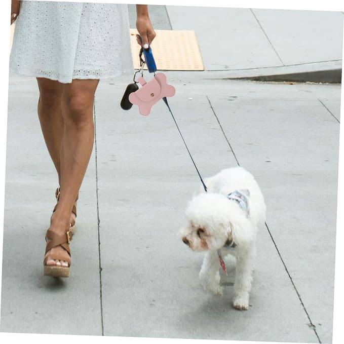 Kisangel Pet Waste Bag Holder Organizer Compact Portable Leash Attachment for Easy Carrying Stylish Dispenser for Dog Walking Pet Cleaning Supplies