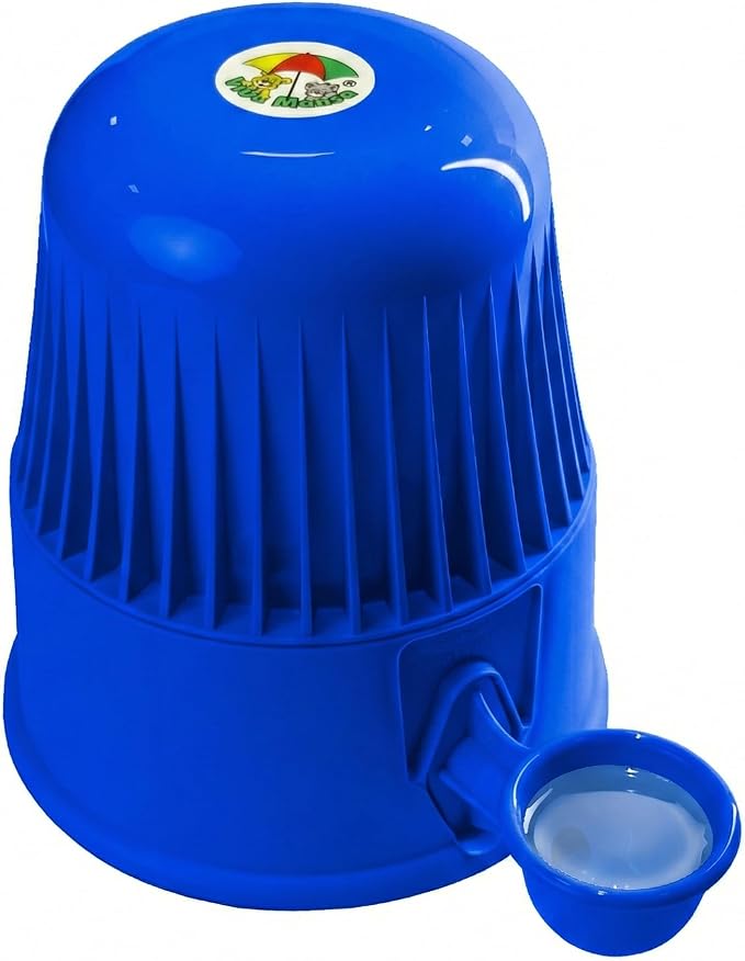 Pet Water Dispenser for Dogs and Cats, 67.6 oz – Gravity-Fed Water Bowl for Clean Drinking, Prevents Wet Fur, BPA-Free Polypropylene, (Opaque Blue)