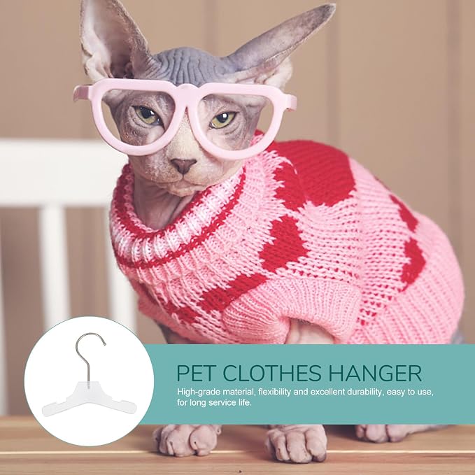 Beaupretty Convenient Dog Hanger with Anti-Rust and Anti-Wind Features, Stainless Steel and Acrylic Pet Clothes Hanger for Dormitories and Courtyards, Household Small Apparel Organizer