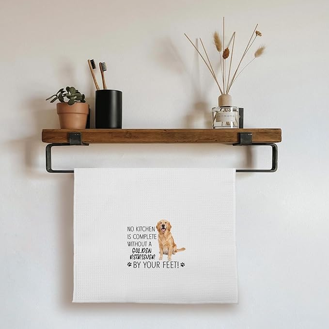 Golden Retriever Kitchen Towels Decor - Golden Retriever Gifts for Dog Lovers Women, No Kitchen is Complete Without These 16x24 Hand & Dish Towels
