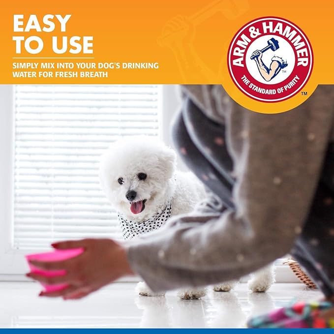 Arm & Hammer Clinical Care Dental Rinse for Adult Dogs, Odorless Flavorless No Taste Water Additive for Dog Dental Care, Helps Reduce Tartar & Freshen Breath, 16 Fl Oz - 2 Pack