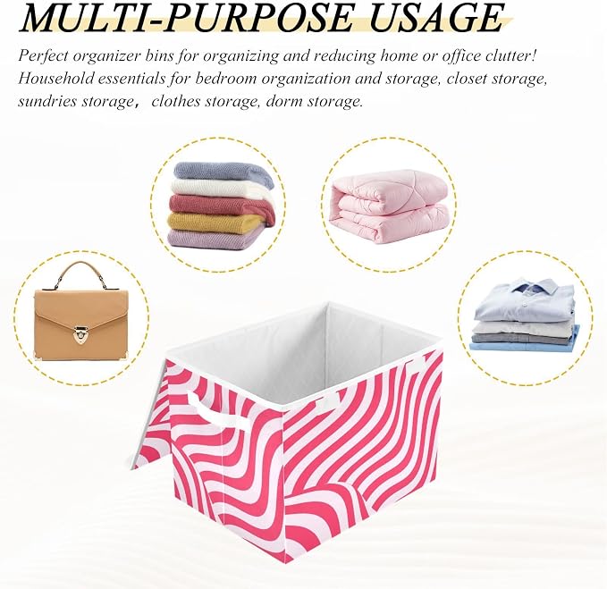 Christmas Fabric Storage Bins with Lid Foldable Storage Boxes 40L Baskets | Decorative Storage Boxes, Foldable & Stackable, Dust-Proof Flip Top, Reinforced Handles, For Home & Dorm, Clothes & Toy Box