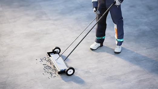 Master Magnetics Heavy Duty Magnetic Sweeper - Heavy Duty Push-Type with Release, 24" Sweeping Width, MFSM24RX
