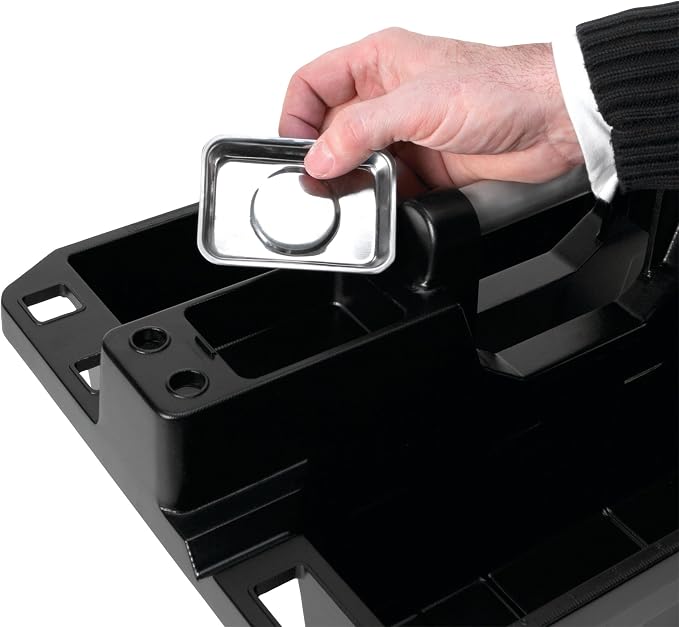 Performance Tool W88995 Portable Supply Caddy and Magnetic Utility Tool Tray,Black (Pack of 4)