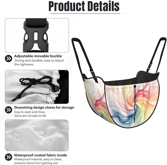 Color Lines Flow Car Seat Organizer-Backseat Storage Bag for Travel | Waterproof Durable. Holds Snacks Gear Essentials. Fits Most Cars.