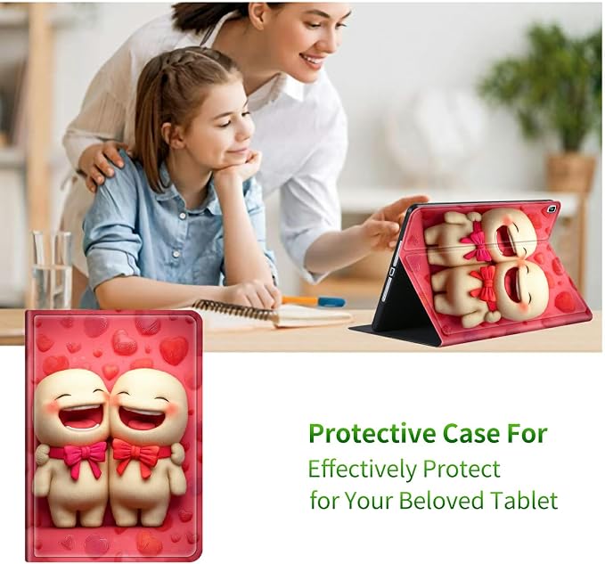 Case for Samsung Galaxy Tab A7 10.4" 2022/2020 (T503/T509/T500/T505/T507) | Slim Leather Smart Cover with Multi-Angle Anti-Slip Stand [Auto Wake/Sleep] Shell for Women Men, Pink Love Pet