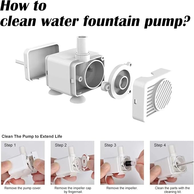9PCS Pet Water Fountain Cleaning Kit with Compressed Sponge and Storage Box | Dog and Cat Water Fountain Brushes Fit Most Pet Water Dispensers,Pet Drinking Dispenser Cleaning Kit Cleaning brush