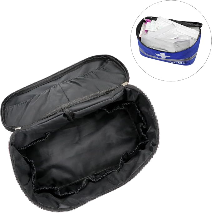 Faylapa Empty First Aid Bag, 10.2x5.5x5.5 inches Portable Outdoor First Aid Medical Storage Bag, Multi-Function Emergency Medicine Storage Organizer for Home Outdoor Travel Car Camping Hiking