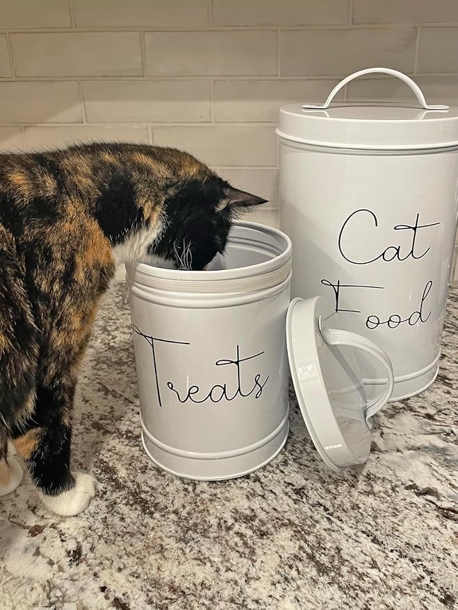 Midlee Metal Cat Food Storage Container - Treats