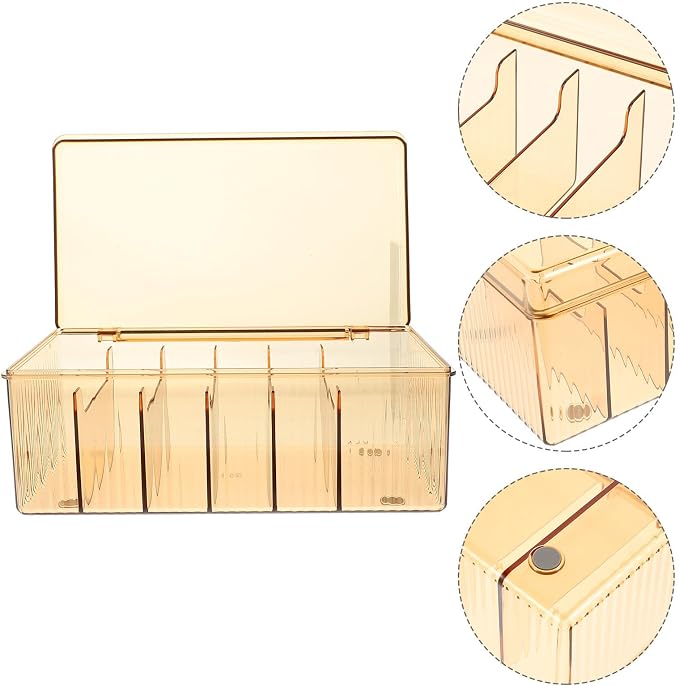 Healeved Cable Organizer Box for Data Cable and Phone Charger Management Pet Material Cord Storage with Multiple Slots for Home and Charger Organization