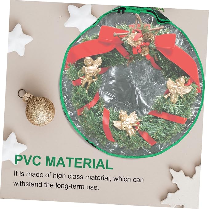 NOLITOY 1pc Christmas Wreath Storage Bag Window Packing Container for Holiday Decorations and Supplies for Organizing Seasonal Decor
