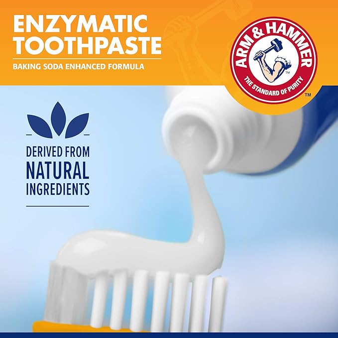 Arm & Hammer for Pets Tartar Control Dog Dental Kit, Enzymatic Toothpaste with Toothbrush and Fingerbrush, Baking Soda Formula Reduces Plaque and Tartar, Safe for Puppies, Beef Flavor, 3-Piece