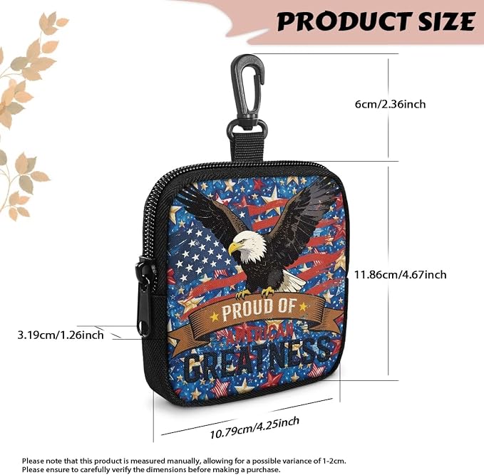 Dog Treat Pouch Dog Training Reward Pouch with Carabiner Small Dogs Treat Bag Pet Food Bags Zipper Closure to Avoid Spilling American Pride Eagle Greatness