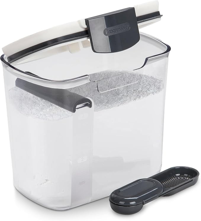 ProKeeper 1 Quart Airtight Powdered Sugar Storage Container – Grey,BPA-Free Plastic,(Pack of 12)