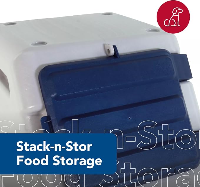 Coastal Pet Bergan Stack-n-Stor Food Storage - Stackable Dog & Cat Food keeping Container - Outdoor Vault to Protect from Pests & Weather - Durable Storage Bin - 9 Gallons