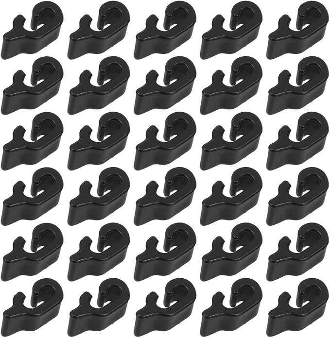 NUOBESTY 40pcs Sturdy and Reliable Black Plastic Cage Door Buckles with Compact Design, Easy Installation Pet Crate Clips for Dog, Cat, and Small Animal Fence Hardware