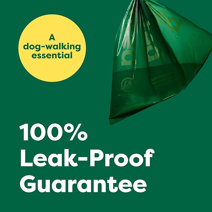 Earth Rated Dog Poop Bag Holder, Durable and Guaranteed Leakproof, Unscented, 1 Dispenser and 900 Bags (Pack of 2)