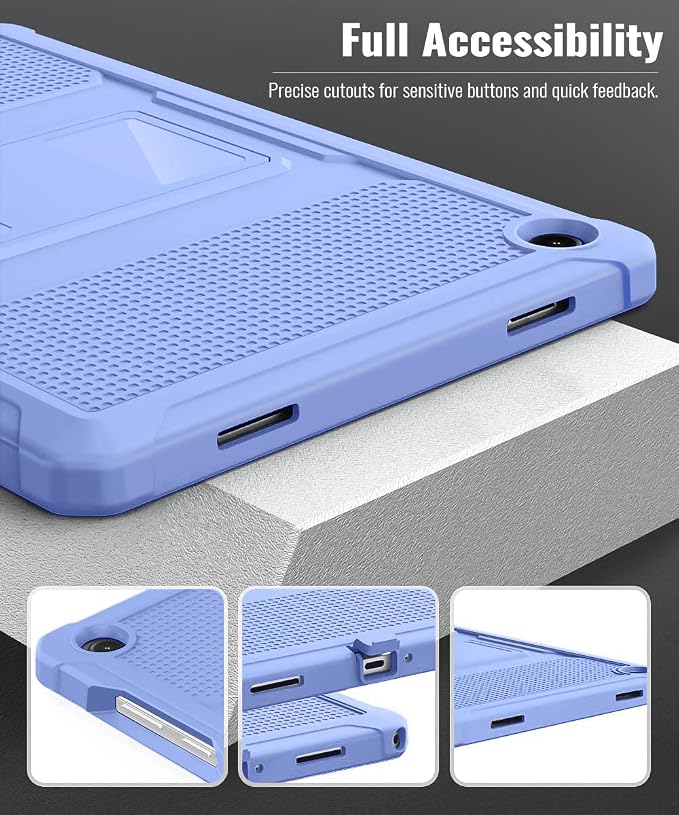 MoKo Shockproof Case Fit Samsung Galaxy Tab A11+ Plus/ A9+ 11 Inch | Full Body Rugged Stand Back Cover with Built-in Screen Protector for Galaxy Tab A11+/ A9+ Tablet, Lavender Purple